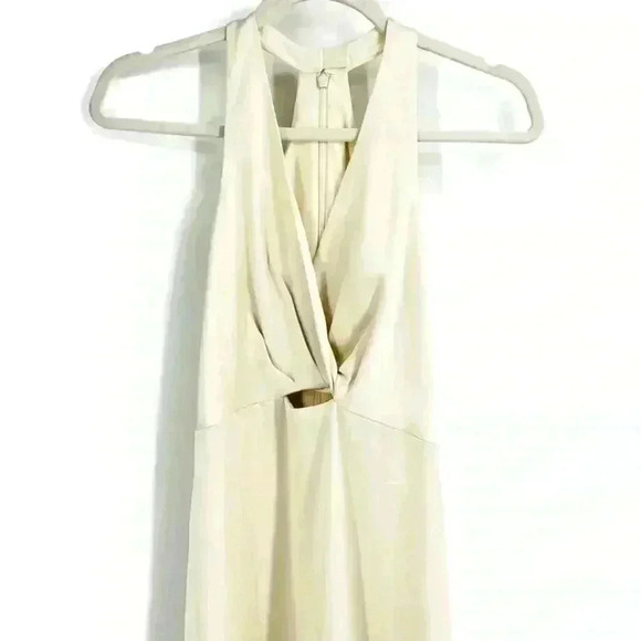 Halston Heritage Evening Collection Halter Satin Cream Dress Size‎ 0 - Picture 8 of 15